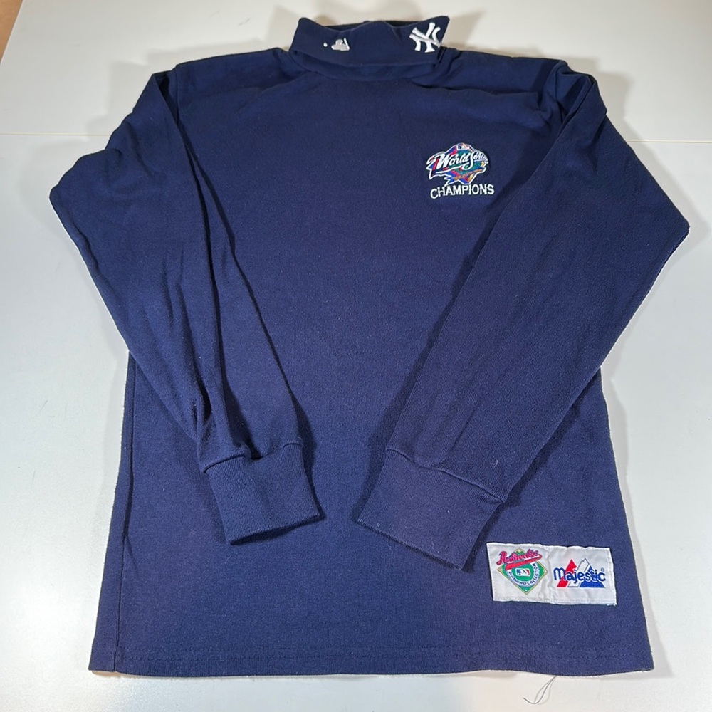 Men’s Vintage 1999 New York Yankees World Series Champions Turtle Neck Blue sz M
